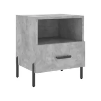 table de chevet gris béton 40x35x47,5 cm bois d’ingénierie