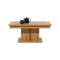 table basse à allonge chêne - bielsko - l 114-144 x l 68 x h 51.5 cm