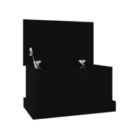 boîte de rangement, banc de rangement noir 50x30x28 cm bois d'ingénierie pewv98099 meuble pro