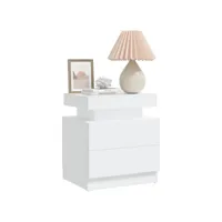table de chevet blanc 45x35x52 cm