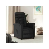 fauteuil inclinable  fauteuil de relaxation noir similicuir meuble pro frco47243