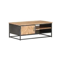 table basse table de salon  bout de canapé 90x50x35 cm bois d'acacia massif meuble pro frco64474