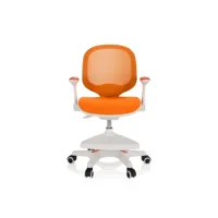 chaise de bureau pour enfant kid ergo tissu/tissu maille orange hjh office