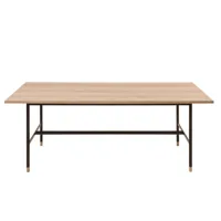 table rectangulaire en bois et métal noir l200 - jersey