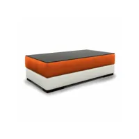 lizzi - table basse design orange et blanc