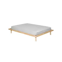 pack lit avec matelas maki   blanc 160x200 cm