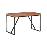 table à dîner 120x60x76 cm bois solide d'acacia et de manguier