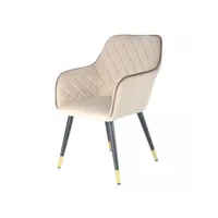 fauteuil fait main afa beige 61x59 bsci en polyester doux et soyeux
