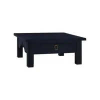 table basse café noir clair 68x68x30 cm bois d'acajou massif