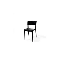 chaise wing en plastique empilable - matériel chr pro - noir - polypropylène
