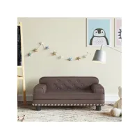 canapé pour enfants confortable canapé sofa de salon - marron 70x45x30 cm similicuir meuble pro frco10815