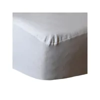 protège matelas molleton en coton bonnet 30 cm 200 gm² confort - blanc - 140x190 cm
