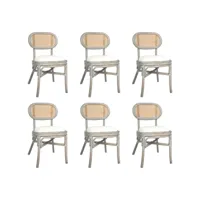 chaises de salle à manger 6 pcs gris lin