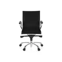 chaise de bureau fauteuil de direction astona tissu noir hjh office