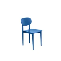 chaise en bois de hêtre massif bleu prusse sandro