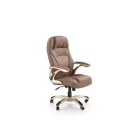 fauteuil de bureau en cuir synthétique 106-114 x 66 x 70 cm x - marron clair 4608