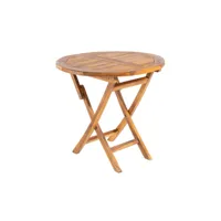 table d'appoint ronde en bois de teck de 80 cm a78830353