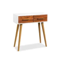 table console bois d'acacia massif 70 x 30 x 75 cm