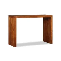 vidaxl table console bois massif avec finition en sesham 110x40x76 cm 244671