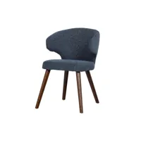 chaise de salle à manger avec accoudoirs - tissu mélangé - bleu - cape cape coloris bleu