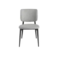 chaise en tissu gris clair