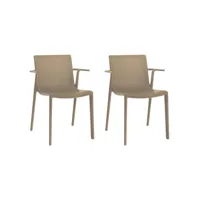 set 2 fauteuil beekat - resol - blanc - fibre de verre, polypropylène 560x555x790mm