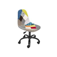 paris prix - chaise de bureau patchwork 78-91cm multicolore