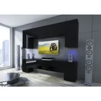 ensemble meuble tv next 33 an33-17b-hg20-1b noir brillant 256 cm vivadiscount-7188