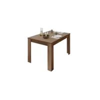 table de repas rectangulaire noyer - lubio - l 180 x l 90 x h 79 cm - neuf