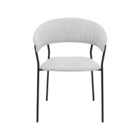 chaise avec accoudoirs belle gris clair kare design