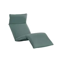 chaise longue pliable tissu oxford gris