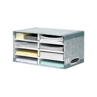 classeur modulaire fellowes system 8 compartiments gris carton recyclado (26 x 49 x 31 cm)