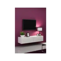 meuble tv vigo 140, noir ou blanc - couleur: blanc azura-1777_1254