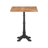 table de bar, table haut, table de cuisine 60x60x76 cm bois d'acacia massif togp63584