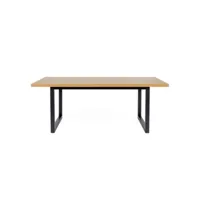 paris prix - table basse rectangulaire camden 120cm chêne & noir