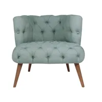 fauteuil style chesterfield tissu bleu pastel wester 75 cm