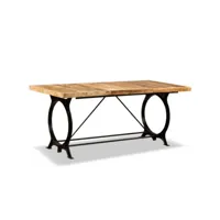 table de salon salle à manger design bois de manguier brut 180 cm helloshop26 0902317