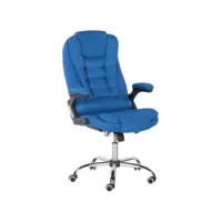 chaise de bureau en tissu bleu royal 172299