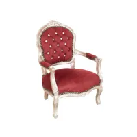 fauteuil lit baroque 73x50x51 cm chaise louis xvi style français fauteuil de chambre tapissé fauteuil avec accoudoirs rembourré fauteuil en hêtre massif pour enfant l6743-7
