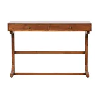 bureau avec rangement - vintage design - bois d'acacia - 76x116x43 cm old school coloris marron