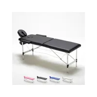 table de massage pliante en aluminium portable 2 zones 210 cm shiatsu bodyline - health and massage