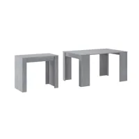 table console extens. jusqu'à 140 cm ciment, 90x50x78cm ex140cem2020