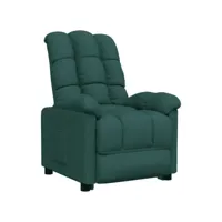 fauteuil inclinable, fauteuil de relaxation, chaise de salon vert foncé tissu fvbb14845 meuble pro