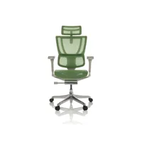 chaise de bureau fauteuil de direction ergohuman slim i g tissu maille vert hjh office