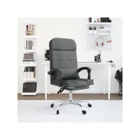 chaise fauteuil de bureau style moderne anthracite similicuir meuble pro frco67501