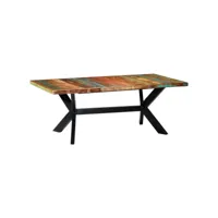 table à dîner 200x100x75 cm bois de récupération solide 247429
