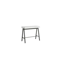 console banco small en frêne blanc avec cadre anthracite itamoby