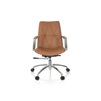 chaise de bureau siège pivotant saranto ii similicuir couleur caramel hjh office