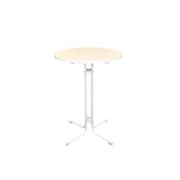 table haute limbourg blanc 800 mm -  - acier 800x1100mm