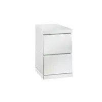debbie - caisson de bureau 2 tiroirs laqué blanc